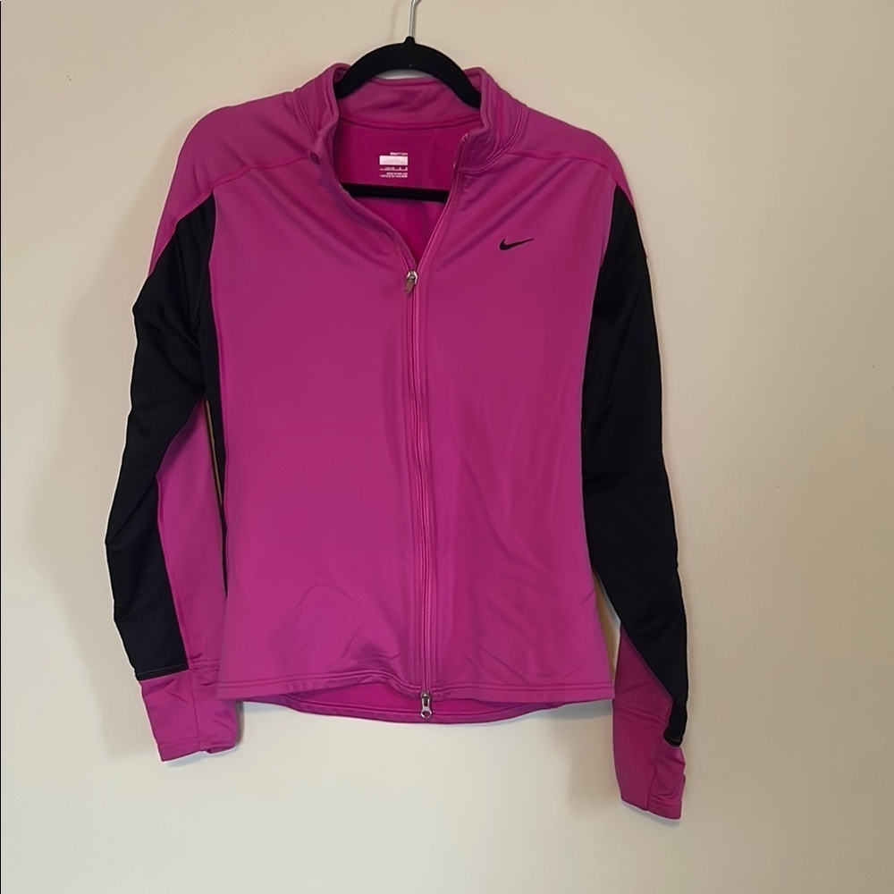 Nike Women's Pink and Black Jacket